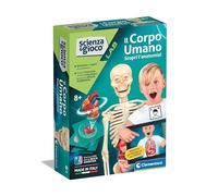 Clementoni - 19374 - Science Et Jeu Lab - Le Corps Humain - Jeu Anatomie Humaine, Modèle Squelette Et Organes à Assembler, Jeu Scientifique 8 Ans, App Réalité Augmentée, en Italien, Fabriqué en Italie