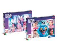 Clementoni 2 Puzzles pour Enfants 104 pièces Kpop Demon Hunters 6 Ans et Plus