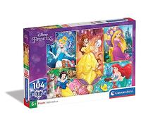 Clementoni - 20140 - Disney Princess - Jeu de Création et Logique pour Enfants - Puzzle Brillant - 104 Pièces - A partir de 6 Ans et plus