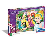 Clementoni - 20147 - Disney Princess - 104 Pièces - Puzzle des Princesses Disney à Orner de Perles Autocollantes Scintillantes - Jeu de Création et Logique pour Enfants - Dès 6 Ans et plus