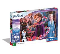 Clementoni - 20162 - Supercolor - Disney - La Reine des Neiges 2-104 Pièces - Puzzle du Film d'Animation - Jeu de Création et Logique pour Enfants à partir de 6 Ans et Plus