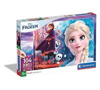 Clementoni - 20164 - Supercolor - Disney - La Reine des Neiges 2-104 Pièces - Puzzle du Film d'Animation - Jeu de Création et Logique pour Enfants à partir de 6 Ans et Plus