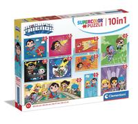 Clementoni - 20272 - Supercolor - DC Super Friends - 3 x 18, 4 x 30, 2 x 48 et 1 x 60 Pièces - Puzzle 10 en 1 du Dessin Animé - Jeu de Création et Logique pour Enfants à partir de 4 Ans et Plus