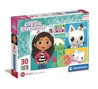 Clementoni - 20281 - Supercolor Puzzle - Gabby'S Dollhouse - 30 Pièces, Puzzle Enfants 3 Ans, Puzzle Dessin Animé - Fabriqué en Italie