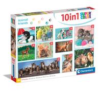 Puzzle - CLEMENTONI - Clementoni leg puzzel super color 10in1 - Multicolore - 10 puzzles - Animaux