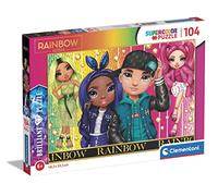 Clementoni Puzzle Supercolor Brilliant Rainbow High 104 pièces - 6 ans - Fabriqué en Italie