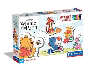 Clementoni - 20820 - Disney - Mes Premiers Puzzles - Winnie l'ourson - 4 Puzzles des Personnages du Dessin Animé - Jeu de Création et de Logique pour Enfants à partir de 2 Ans et Plus