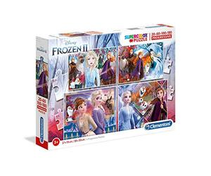 Clementoni - 21411 - Supercolor Puzzle - Disney La Reine des Neiges 2-20+60+100+180 pièces - Puzzle Enfant - boîte de 4 Puzzles - fabriqué en Italie, 3 Ans et Plus