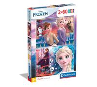 Clementoni Puzzle Disney Frozen 2 – 2×60 pièces – 4 ans+ – 27×19 cm – Elsa, Anna, Olaf