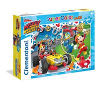 Clementoni Puzzle Enfant Supercolor – Mickey and the Roadster Racers – 104 pièces Maxi