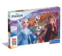 Clementoni - 23739 - Supercolor - Disney - La Reine des Neiges 2-104 Maxi Pièces - Puzzle du Film d'Animation - Jeu de Création et Logique pour Enfants à partir de 6 Ans et Plus