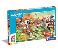 Clementoni - 23759 - Supercolor - Disney - Mickey et Ses Amis - 104 Pièces - Puzzle du Dessin Animé - Jeu de Création et Logique pour Enfants à partir de 4 Ans et Plus -