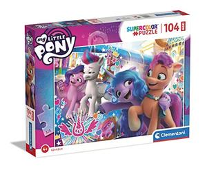 Clementoni - 23764 - Supercolor Puzzle My Little Pony - 104 Maxi Pièces, Puzzle Enfants 4 Ans - Puzzle Enfant Clementoni, Puzzle Dessin Animé - Fabriqué en Italie