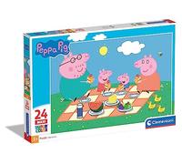 Clementoni - 24028 - Peppa Pig - Supercolor - 24 Maxi Pièces - Puzzle du Dessin Animé - Jeu de Création et Logique pour Enfants à partir de 3 Ans et Plus
