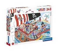 Clementoni - 24209 - Supercolor Puzzle - Pirates - 24 Maxi pièces - Puzzle Enfant - fabriqué en Italie, 3 Ans et Plus
