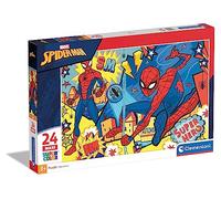 Clementoni - 24216 - Supercolor - Marvel Spiderman - 24 Maxi Pièces - Puzzle du Dessin Animé - Jeu de Création et Logique pour Enfants à partir de 3 Ans et Plus -