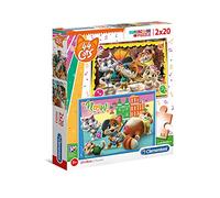 Clementoni - 24758 - Supercolor Puzzle - 44 Cats - 2x20 pièces - Puzzle Enfant - boîte de 2 Puzzles (20 pièces) - fabriqué en Italie, 3 Ans et Plus
