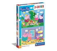 Clementoni Puzzle Peppa Pig 24778 — 2 x 20 pièces, jeu de création et logique dès 3 ans