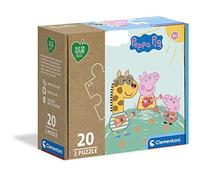 Clementoni - 24783 - Supercolor Puzzle Play for Future - Peppa Pig - 2x20 Pièces, Puzzle Enfants 3 Ans, Boîte De 2 Puzzles (20 Pièces), Puzzle Dessin Animé - Fabriqué en Italie