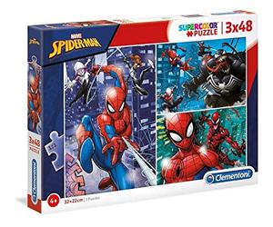 Clementoni - 25238 - Supercolor Collection - Spider-Man - 3 x 48 Pièces