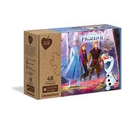 Clementoni - 25255 - Play for Future - Disney - La Reine des Neiges 2-3 x 48 Pièces - Puzzles du Film d'Animation - 100% Matériaux Recyclés - pour Enfants à partir de 4 Ans et Plus