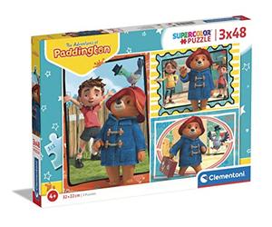 Clementoni - 25274 - Supercolor Puzzle Paddington - 3x48 pièces - Puzzle Enfants 4 Ans - boîte de 3 Puzzles (48 pièces), Puzzle Dessin animé - fabriqué en Italie