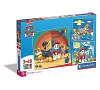 Clementoni - 25291 - Puzzles Pat' Patrouille - 3x48 Pièces - Jeu Educatif, de Réflexion et de Patience - Image de Qualité - 27 x 18 Cm - Ã€ Partir de 5 Ans
