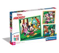 Clementoni Puzzle Disney Mickey & Friends Supercolor Friends – 3×48 pièces – 5 ans
