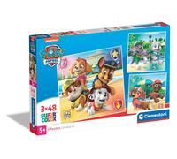 Clementoni 25301 Supercolor Puzzle 3x48 Piezas, Patrulla Canina, 3 Puzzles Infan