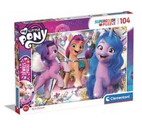 Clementoni - 25731 - Supercolor - My Little Pony - 104 Perles Scintillantes - Puzzle du Dessin Animé - Jeu de Création et Logique pour Enfants à partir de 6 Ans et Plus -