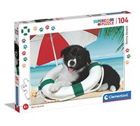 Clementoni - 25741 - Supercolor Puzzle - Sunny Beach - 104 Pièces, Puzzle Enfants 6 Ans, Puzzle Dessin Animé - Fabriqué en Italie
