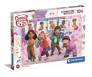 Clementoni 25747 Puzzle Disney Turning Red 104 pièces pour Enfants de 6 Ans, Puzzle coloré avec Une luminosité et Une intensité de Couleur spéciales, Jeu d'adresse pour Enfants