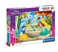 Clementoni 26064 Supercolor Princess - Puzzle 60 pièces à partir de 4 ans, puzzle coloré pour enfants avec une luminosité et une intensité de couleurs particulières, jeu d'adresse pour enfants