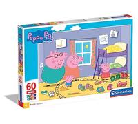 Clementoni - 26438 - Peppa Pig - Supercolor - 60 Maxi Pièces - Puzzle du Dessin Animé - Jeu de Création et Logique pour Enfants à partir de 3 Ans et Plus
