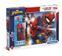 Clementoni - 27118 - Marvel - Supercolor - Spiderman - 104 Pièces - Puzzles du Dessin Animé - Jeu de Création et Logique pour Enfants à partir de 6 Ans et Plus
