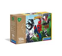 Clementoni - 27151 - Play for Future - Marvel - Spiderman - 104 Pièces - Puzzle du Dessin Animé - 100% Matériaux Recyclés - pour Enfants à partir de 6 Ans et Plus