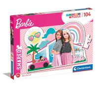 Clementoni 27163 Barbie Supercolor Shaped Barbie-104 Pieces-Jigsaw Puzzle for Ki