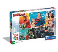Clementoni - 27172 - Supercolor - DC Superleague des Animaux - 104 Pièces - Puzzle du Dessin Animé- Jeu de Création et Logique pour Enfants à partir de 6 Ans et Plus -