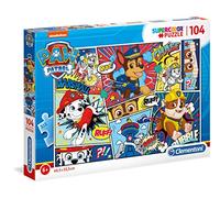 Clementoni - 27261 - Supercolor - Pat'Patrouille - 104 Pièces - Puzzle du Dessin Animé - Jeu de Création et Logique pour Enfants à partir de 6 Ans et Plus