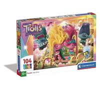 Clementoni - 27268 - Puzzle Trolls 3-104 Pièces - Jeu Educatif, de Réflexion et de Patience - Image de Qualité - 38 x 27 Cm - Ã€ Partir de 6 Ans