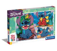 Clementoni - 27572 - Supercolor Puzzle - Super Disney Stitch - 104 Pieces Puzzl