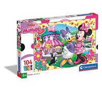 Clementoni - 27982 - Disney SuperColor - Disney Junior - Minnie - 104 Pièces - Puzzle - Jeu de Création et Logique pour Enfants à partir de 6 Ans et plus