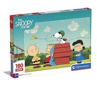 Clementoni - 29065 - Puzzle Snoopy - 180 Pièces Super - Jeu Educatif, de Réflexion et de Patience - Image de Qualité - 48,5 x 33,5 Cm - Ã€ Partir de 7 Ans