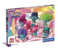 Clementoni - 29069 - Puzzle Trolls 3-180 Pièces Super - Jeu Educatif, de Réflexion et de Patience - Image de Qualité - 48,5 x 33,5 Cm - Ã€ Partir de 7 Ans