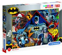 Clementoni 29108 Supercolor Batman - Puzzle 180 pièces à partir de 7 ans, puzzle coloré pour enfants avec une luminosité et une intensité de couleurs particulières, jeu d'adresse pour enfants