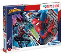Clementoni | Puzzle Marvel Spider-Man Supercolor pour Enfants 7 Ans+ | 180 Pièces | Spider-Gwen, Miles Morales et Spider-Man | Activité Calme et Logique | Carton Recyclé | Pièces Remplaçables