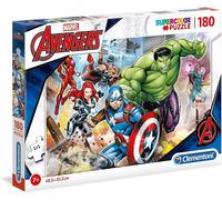 Clementoni | Puzzle Marvel Avengers pour Enfants 7-9 Ans | 180 Pièces | Puzzle SuperColor avec Hulk, Iron Man, Captain America | Héros Marvel Officiels | Activité Éducative | Dimensions 48,5 x 33,5 cm
