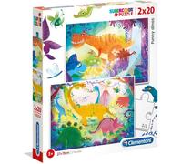 Clementoni - 2x20 pièces - Dinosaures