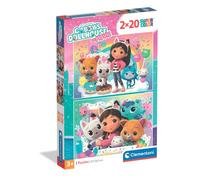 Clementoni - Puzzle Enfant Gabby’s Dollhouse 2x20 Pièces - 3 Ans et + - Jeu de société coloré - Idée Cadeau