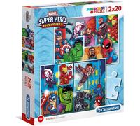 Clementoni 2X20Pcs.Puzzle Disney Superhero 24768 X